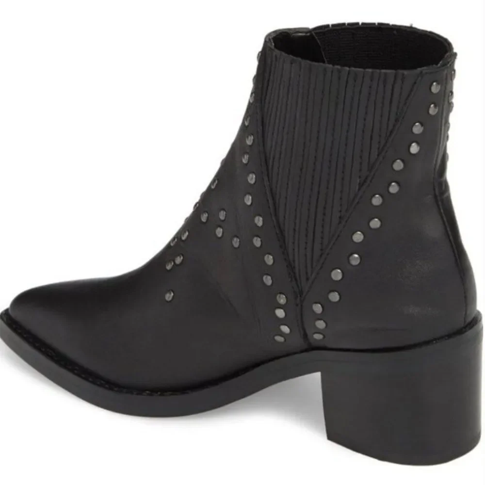 TONY BIANCO Womens 6.5 Simbai Western Studded Ankle Boots Booties Nwot Leather